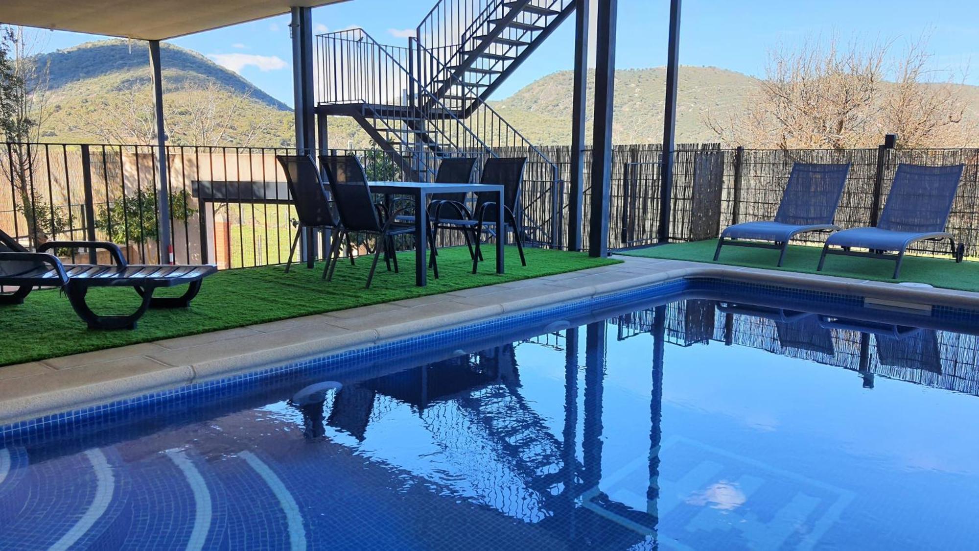 Casa Con Piscina En Parque Nacional De Cabaneros Navas de Estena Exterior foto